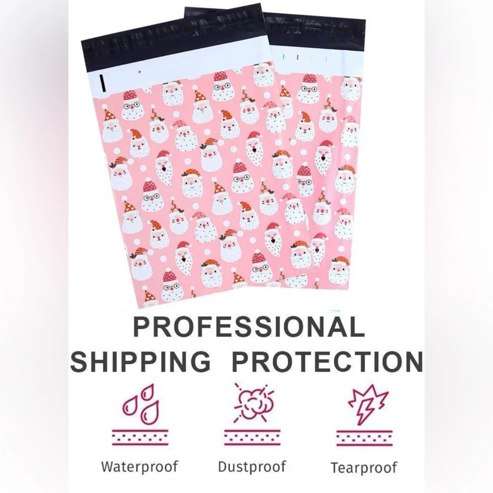 (20) 10x13in Holiday Poly Mailers